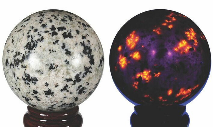 Polished Yooperlite Sphere - Highly Fluorescent! #176739